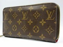 ■美品 Louis Vuitton ルイヴィトン M41896 MI5119 長財布 ラウンドファスナー モノグラム コクリコ ブラウン×レッド系 レディース 女性用_画像1