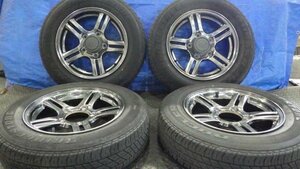 【宮城 塩釜発】中古 サマータイヤ・純正ホイールセット 4本 ジムニー JB23W XC 175/80R16 溝無し 57M0-655 ※個人宛発送不可