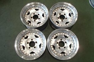 【青森発】中古 アルミ ホイール 社外 センターライン 15x8J 5H PCD 120 +25 4本 センターキャップ欠品＜個人宛発送不可商品＞