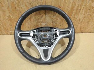 【山形 酒田発】中古 フィット DBA-GE7 ステアリングホイール 純正 ハンドル ホーンパッド欠品 ◆説明欄要確認◆