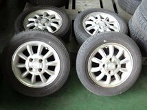 【宮城 塩釜発】中古 サマータイヤ・社外ホイールセット 4本 155/65R13 ダンロップ エナセーブ EC202 2020年製 ※個人宛発送不可_画像1