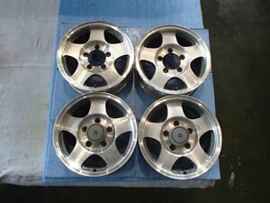 【青森発】中古 アルミ ホイール 純正 スズキ エンケイ 16x5.5J 5H PCD 139.7 +22 4本 センターキャップ欠品×2＜個人宛発送不可＞