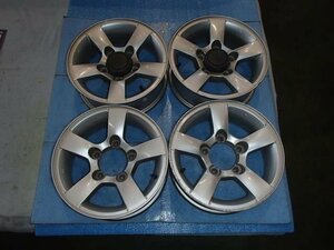 【青森発】中古 アルミ ホイール スズキ純正 15x5J 5H PCD 139.7 +5 4本 センターキャップ欠品×2＜個人宛発送不可＞