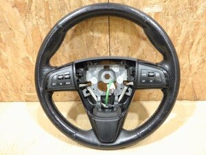 [ Yamagata sake rice field departure ] used Atenza DBA-GHEFW steering wheel steering wheel original leather steering gear switch attaching tested * explanation field necessary verification *