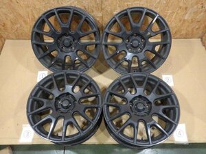 【山形 酒田発】中古 アルミホイール4本セット igniteXTRACK マットブラック 17インチ7.5J+35 114.3/5H ハブ径約73mm ◆説明欄要確認◆