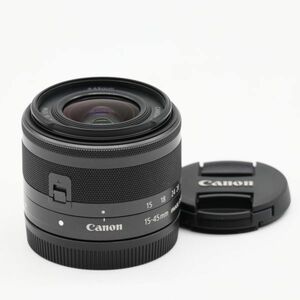 【美品】Canon キャノン EF-M15-45mm F3.5-6.3 IS STM グラファイト #1201