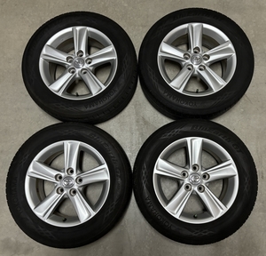 4本 / アルミホイール 傷少 マークX GRX130 純正 16×7J +40 5穴 PCD114.3 / タイヤ 8分山程度 YOKOHAMA BluEarth-GT 215/60R16 2019年