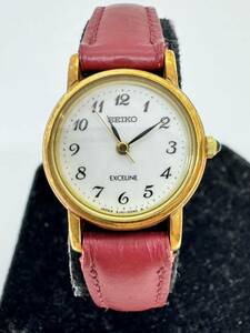 SEIKO Seiko EXCELINE Exceline 18KT 2J41-0020 полная масса : примерно 16.4g женский кварц наручные часы 