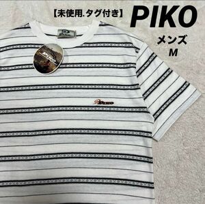 【未使用.タグ付き】 PIKO ピコ　半袖Tシャツ　ボーダー　メンズ M