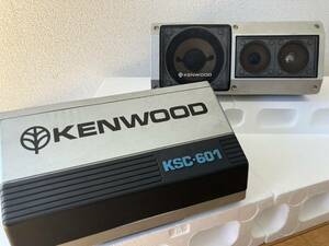 動作チェック済み KENWOOD KSC-601 当時物 昭和ケンウッド箱型置き型ボックススピーカーデスクトップインテリアガレージ用に