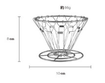 コーヒー ドリッパー 折りたたみ アウトドア 収納 コンパクト キャンプ 新品 コーヒーフィルター キャンドルホルダー 登山 シルバー_画像5