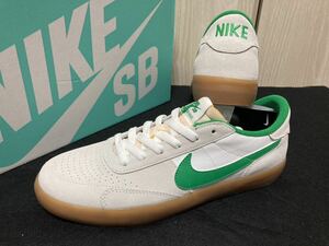 新品25cmナイキNIKESB ヘリテージ バルク スケートボードシューズクラシックスニーカーレディーススニーカー白ホワイトグリーン