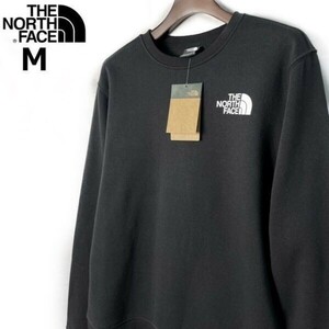 1円～!売切!【正規新品】THE NORTH FACE◆LOGO PULLOVER CREW トレーナー スウェット US限定 ロゴプリント 登山 キャンプ(M)黒① 181130-22