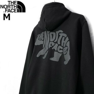 1円～!売切!【正規新品】THE NORTH FACE◆TNF BEAR PULLOVER HOODIE パーカー US限定 2023最新 ベアー グラフィック 裏起毛(M)黒 181130-33