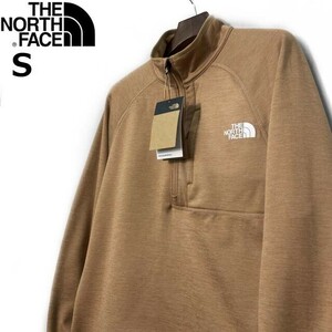 1円～!売切!【正規新品】THE NORTH FACE◆CANYONLANDS 1/2-ZIP JACKET トラックジャケット ハーフジップ US限定 裏起毛(S)茶 180915-40