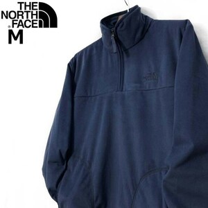 1円～!売切!【正規新品】THE NORTH FACE◆POLAR OSITO 1/4 ZIP フリース オシト US限定 ロゴ刺繍 男女兼用 アウトドア(M)紺 181024-5