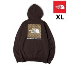 1円～!売切!【正規新品】THE NORTH FACE BOX NSE PULLOVER HOODIE パーカー US限定 ボックスロゴ 裏起毛 グラフィック 登山(XL)茶181130-30_画像2