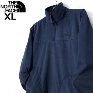 1円～!売切!【正規新品】THE NORTH FACE◆POLAR OSITO 1/4 ZIP フリース オシト US限定 ロゴ刺繍 男女兼用 アウトドア(XL)紺 181024-5