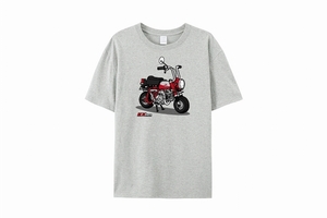 MINIMOTOロゴ入りTシャツ モンキーZ50AグレーXL 【ミニモト】【minimoto】【ホンダ 4mini】【ツーリング】【カスタム】