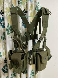  the US armed forces M-1937 BAR magazine belt OD M1945 suspenders OD field pack adaptor OD3 point set Vietnam war,NAM equipment nam equipment 