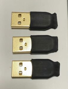 ⑥USB-Aタイプのターミネーター　ノイズフィルタ　金メッキ　3個セット