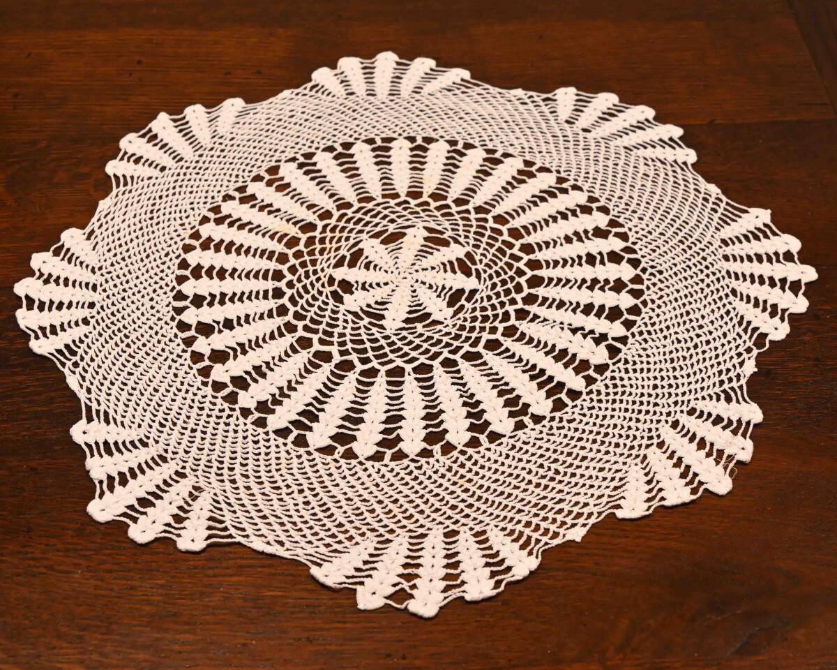 0717 dentelle Crochet circulaire 8 feuilles 51 cm napperon Vase tapis artisanat fait à la main européen Vintage, Artisanat, Artisanat, couture, broderie, course
