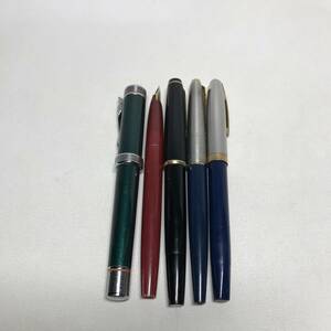 TG4 万年筆 5本 まとめて PARKER MONTBLANC PLATINUM SHEAFFER 他 筆記未確認