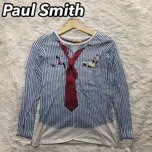 Paul Smith ポールスミス 長袖シャツ カットソー プリント レディース 女性 プリント 総柄 セーラー マリン風 M マルチカラー