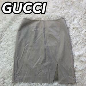 GUCCI Gucci юбка колени длина тугой крем белый цвет белый женский женщина 40 S соответствует сверху товар высококлассный простой 