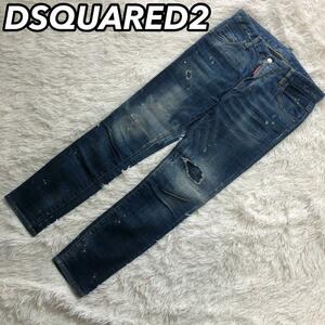 DSQUARED2 Dsquared Denim брюки джинсы хлеб брюки повреждение краска стрейч женщина женский размер 34