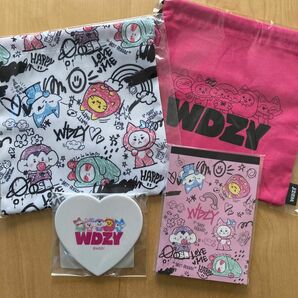 WDZY ウィッジ　巾着ポーチ　ミラー　メモ帳　4点セット