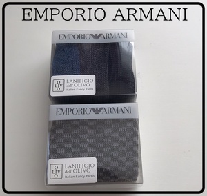 ２足セット 25-27㎝ EMPORIO ARMANI メンズ ショート丈 ソックス メンズ エンポール アルマーニ