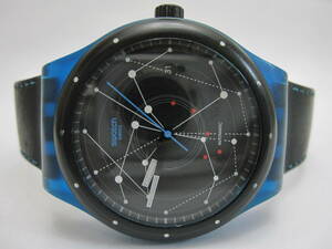 【YT-B37-31】SWATCH/スウォッチ 星座柄文字盤 3針デイト 自動巻 19石 裏スケ 稼働品