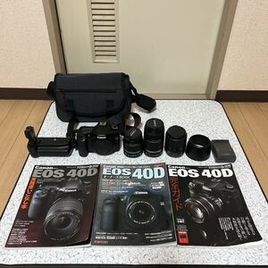 Canon EOS 40D DS126171 / ZOOM LENS EF-S 55-200mm 1:4-5.6 IS / EF 35-135mm 1:4-5.6 / EFS 18-55mm デジタル一眼レフカメラ 現状品