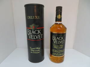 古酒　ブラック　ベルベット　デラックス　1985　カナディアン　ウイスキー　未開栓　1000ｍｌ　40％　箱付　Black　Velvet　Deluxe