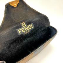 ■FENDI フェンディ 135 サングラス 三連ロゴ 60□18 アイウエア ケース付き ゴールド色_画像8