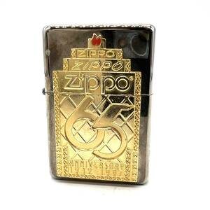 ■Zippo ジッポ 1932-1997 65th ANNIVERSARY MODEL 65周年 アニバーサリー モデル 立体 エンブレム ダブルイヤー ダブルスタンプ ゴールド