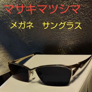 サングラス、メガネ、 MODEL希少超美品マサキマツシマ MF-1255 Col.1 眼鏡フレーム　偏光レンズ左右１セット付属