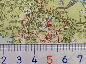 mB33[ карта ] Okayama префектура Showa 31 год обратная сторона . город карта улиц [ запад большой храм железная дорога после приятный . лес внизу станция Asahikawa доставка судно ( Sakura . есть близко )..... место . гора средняя школа восток гора .. замок север женщина высота 