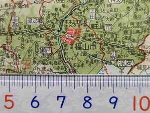 mB34[ map ] Hiroshima prefecture Showa era 31 year reverse side . city street map [. goods line . goods .. under large river on large river south step . station wide large .* economics part wide . height Sanyo height Hiroshima woman quotient Matsumoto quotient height 