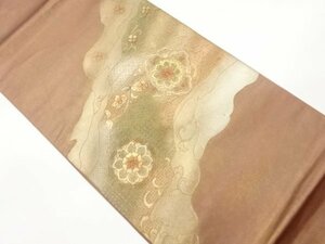 ys6942518; 宗sou 汕頭刺繍金彩道長取りに華紋・花唐草模様袋帯【着】