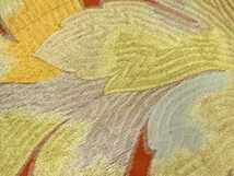 ys6958362; 宗sou 菊の葉模様織り出し名古屋帯（着用可）【アンティーク】【着】_画像3