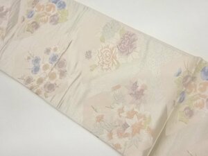 ys6964340; 宗sou 唐織菱に草花模様織出し袋帯【着】