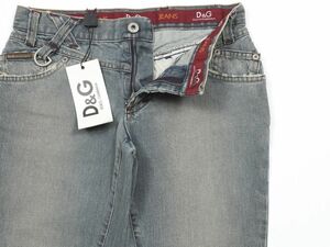 正規品★DOLCE&GABBANA ドルチェ&ガッバーナ★ドルガバD&G ダメージ加工ストレートデニムパンツ ITTIERRE【GC6050】ブルー青【本物保証】