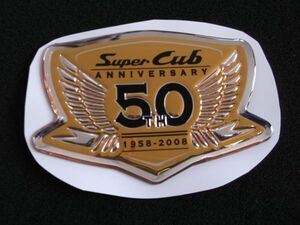 AA01 純正 サイドカバーマーク TYPE 1 リトルカブ 50周年記念 エンブレム 金 ステッカー Super Cubシール ANNIVERSARY スーパーカブ .gbj