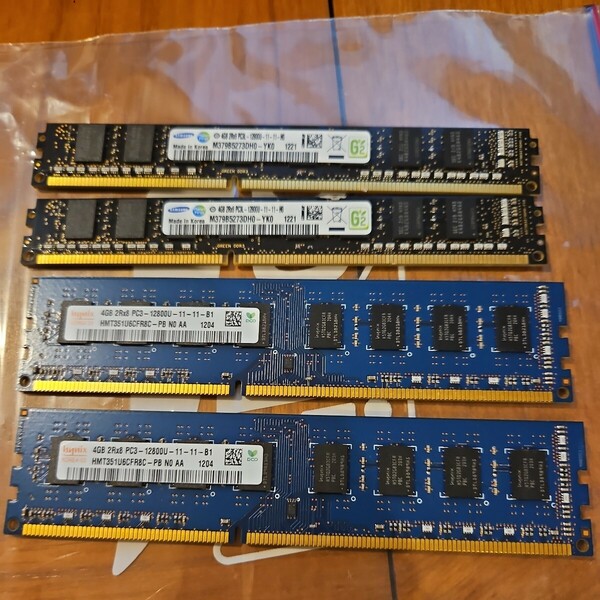 ４GB　PC　DDR3メモリ　4枚　パソコン　メモリカード