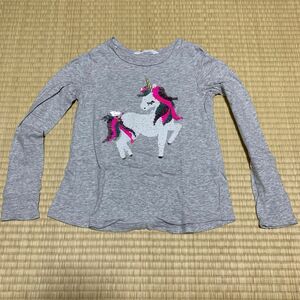 H&M スパンコール長Ｔとフリース140