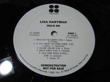 【LP】 LISA HARTMAN / ●白プロモ● HOLD ON US盤 リサ・ハートマン ホールド・オン_画像6