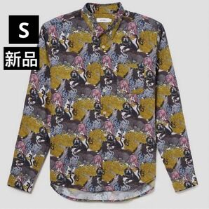 【新品】グラニフ 石黒亜矢子 化け猫と幻獣 パターン長袖シャツSサイズ