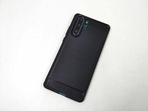 Huawei P30 Pro/HW-02L用 ソフトケース カバー カーボン調 TPU ブラック